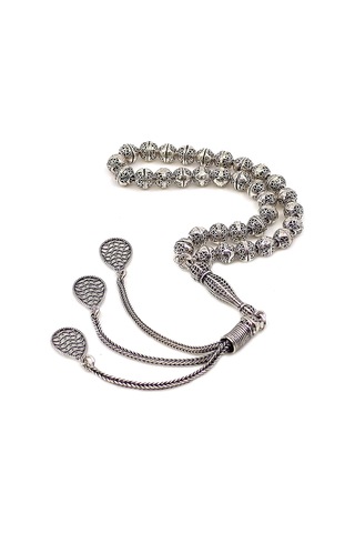 925 Ayar Gümüş Küre Kesim Tesbih