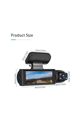 Çeşithane 2k Pro Kit Akıllı Araç Kayıt Cihazı - 2024 Tasarım Geri Görüş Sistemli Dash Cam, Gelişmiş