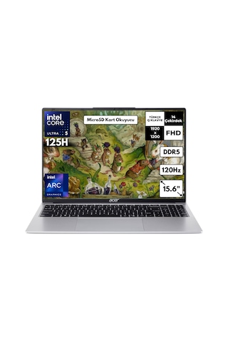Acer Aspire Lite AL16-71P-52B1 NX.DCLEY.001HMF34 Ultra 5 125H 24 GB 2 TB SSD 15.6" W11P Dizüstü Bilgisayar