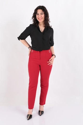 Ayhan 70609 Kadın Pantolon 70609-174-R0766 Kırmızı