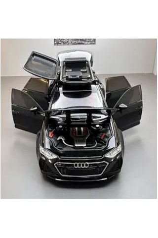 Die-cast Araba Metal Kapıları Açılabilir 21 Cm Model Araba Siyah