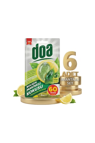 Doa Bulaşık Makinesi Kokusu 60 Yıkama 6x6 Ml