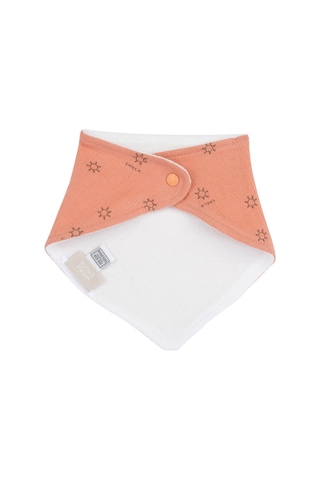 Chicco Bebek Desenli Üçgen Mama Önlüğü 09101307000000 000045 Turuncu