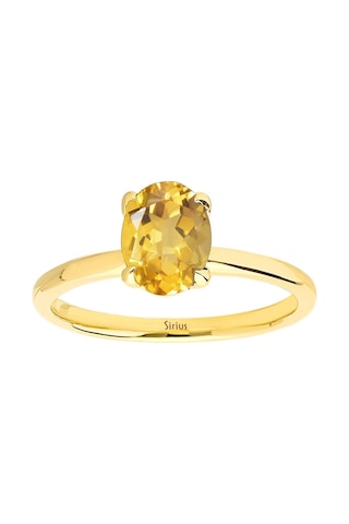 Sirius Oval Kesim Sitrin Tektaş Yüzük 0831R0013