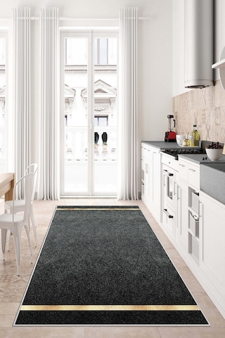 West Home Makinede Yıkanabilir Kaymaz Taban Leke Tutmaz Modern Gri Salon Halısı,mutfak Halısı Ve Mutfak Yolluk Wh 584 Grey