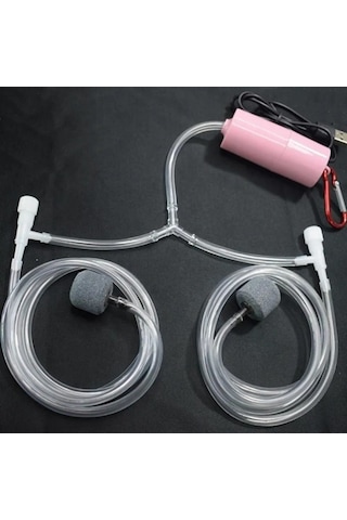 Vkemall Usb Şarjlı Sessiz Akvaryum Oksijen Pompası - Balık Tankı Zirveleyici, Yeşil, Usb Girişli, Küçük Boy, Dış Mekan Uygun