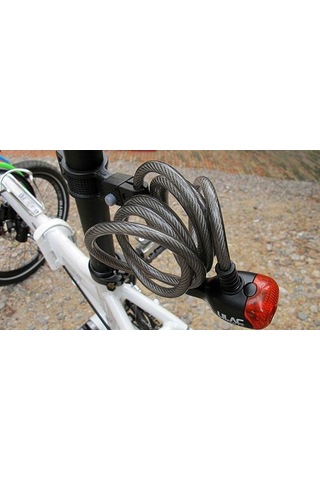 Ulac Pulsar Neo Flash Anahtarlı Sipral Kilit Işıklı (1500mm/8mm) Siyah