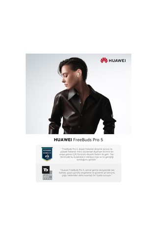 Tr Freebuds Pro 5 Kulaklık, İş Ve Ofis İçin Çift Sürücülü Yapay Zeka Gürültü Engelleme Sürükleyici Ses Ve