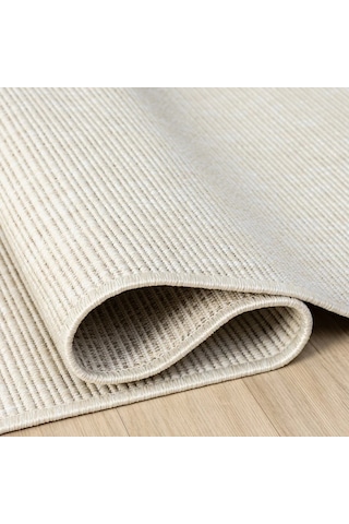 Düz Krem Jüt Görünümlü Modern Halı - L663krbo
