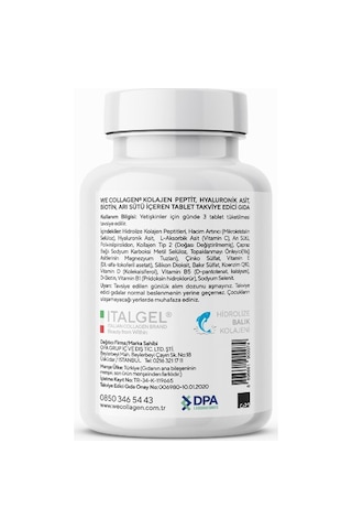 Wecollagen Erkek With Type-2 Collagen Balık Kolajeni 45 Tablet