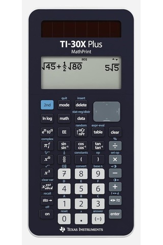 Instruments Tı-30 Xa Okul Hesap Makinesi Tek Satırlı 10 Haneli Pille Çalışır Gri Siyah Çok Renkli
