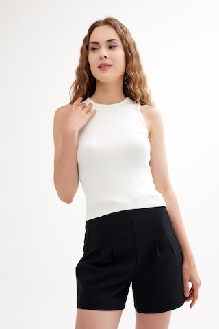 Cotenconcept Halter Yaka Fitilli Fitted Askılı Tişört-beyaz Beyaz