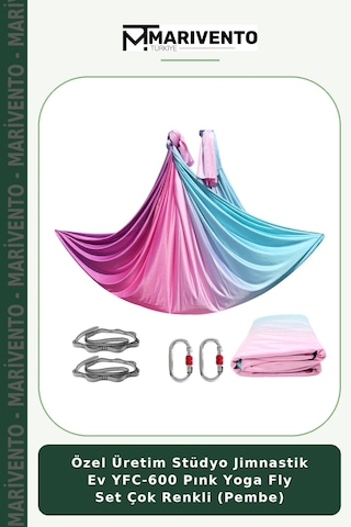 Özel Üretim Stüdyo Jimnastik Ev Yfc-600 Pınk Yoga Fly Set Çok Renkli Pembe