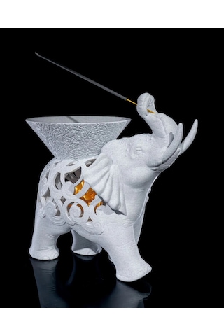 Fil Figürlü Dekoratif Tütsülük - 3d Baskı