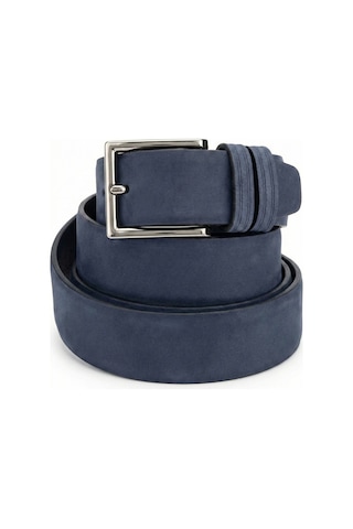 Onz Hakiki Deri Erkek Spor Kemer - Kot Ve Jeans Pantolon Uyumlu 4.5 Cm - Kemer Kot İndigo 130 Mavi
