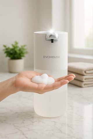 Evo House Otomatik Sensörlü Köpük Sıvı Sabunluk Şarjlı- Duvara Monte - P12S Model
