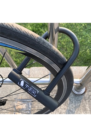 Batı Bisiklet Bisiklet U Kilidi Dayanıklı Çinko Alaşımı Mtb Yol Bisikleti Asma Kilit Anti-hırsızlık Emniyet Kilidi Motosiklet E-bisiklet Bisiklet Aksesuarları Siyah