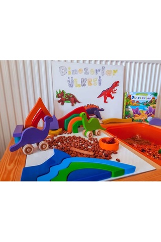 Woodnjoy Hareketli Ahşap Mini Dinazor Yeşil