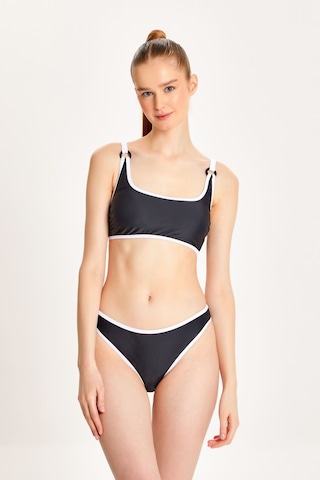 Too Salty Swimwear Kadın Siyah U Yaka Halka Detaylı Bralet Bikini Takımı 24s124st Renkli