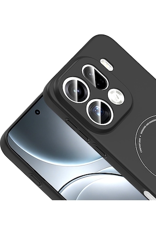 Oppo Find X9 Pro Kılıf M-safe Şarj Özellikli Kamera Korumalı Sert Pc Elio Kapak Siyah