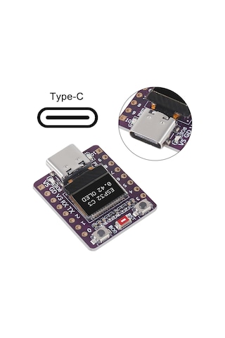 Esp32-c3 Oled Wifi Bluetooth Board Esp32-c3 0,42 İnç Oled Geliştirme Kartı