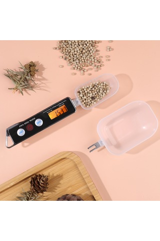 Youmex Dijital Mutfak Kaşığı Terazisi - Hassas 0.05g-500g Ölçüm, Tare Fonksiyonlu Siyah