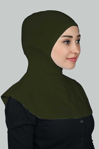 Altobeh Kadın Tesettür Pratik Boyunluklu Hijab - Sporcu Bone Haki