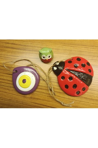 Artepieza El Yapımı Uğur Böceği, Baykuş Ve Nazar Boncuğu 3 Lü Dekoratif Set Şans, Bereket Ve Koruma Temalı 3 Adet