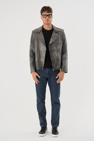 Ryder Gri Erkek Deri Mont Gri