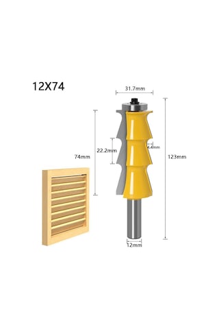 Sones 12mm Saplı Kör Korkuluk Hattı Kesici Ağaç İşleme Gravür Freze Kesici