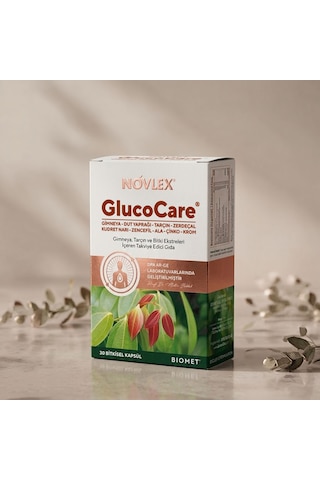 Novlex Glucocare Gimneya, Tarçın Ve Bitki Ekstreleri İçeren Takviye Edici Gıda - 30 Kapsül