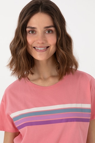 U.S. Polo Assn. Kadın Pembe Bisiklet Yaka Tişört 50308639-VR041