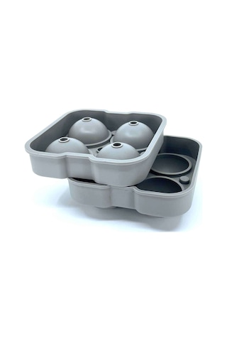 Silikon Buz Kalıbı Yuvarlak Küre Buz Kalıbı 4 Lü Renkli