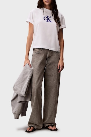 Calvin Klein Bayan T Shirt Lv047f800g Yaf Beyaz BEYAZ