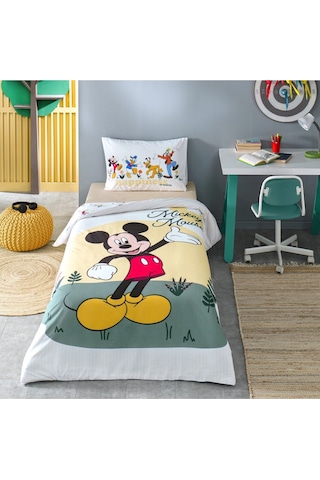 Özdilek Lisanslı Tek Kişilik Çocuk Nev.takımı-mickey Nomadic Sarı Sarı