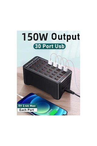 150w 30-port Usb Charger Statıon 30 Port Usb Şarj Istasyonu Çoklu Şarj Aleti