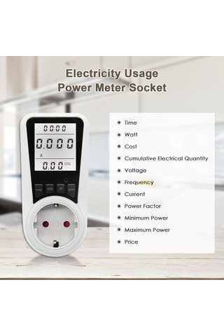 Yunboo Beyaz Evrensel Tip Akıllı Prizi - Enerji Tüketimi Ve Maliyet İzleme Cihazı Ac230v-250v