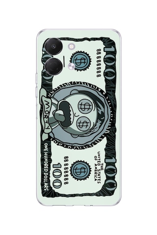 Tecno Spark Go 3 Uyumlu Morty Dolar Baskılı Silikon Kılıf