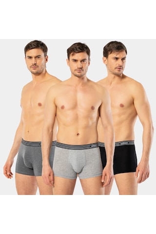 Cacharel Erkek 3'lü Boxer 1320/siyah-antrasit-gri Karışık Renk