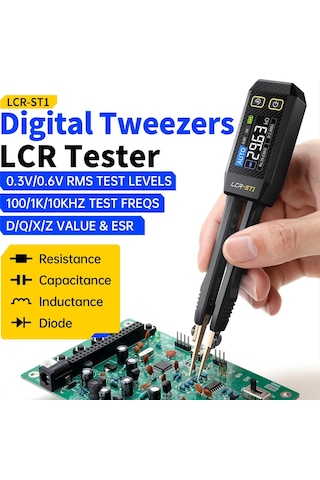 Fnirsi Lcr-st1 Mini Akıllı Dijital Cımbız Lcr Smd Esr Transistör Test Cihazı