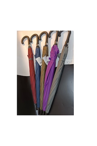 Büyük Boy Baston Fiber Şemsiye 105 Cm Çap Renkli Çok Renkli