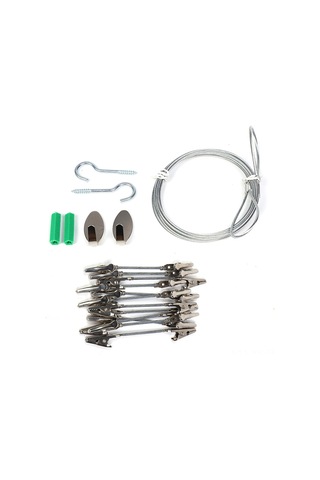 Yunboo 12'li Çift Uçlu Çırak Ağızlı Çelik Tel Fotoğraf Klipsi - Duvar Montajlı Postkart, Not Ve Kart Tutucu