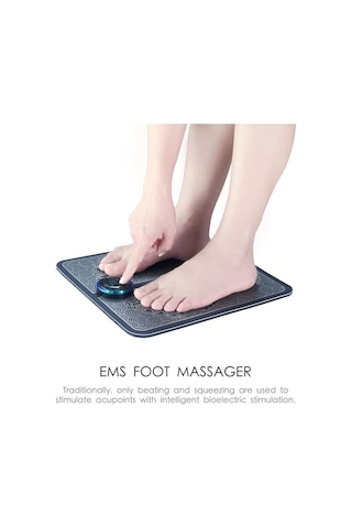 Didadodo Darbeli Ayak Masaj Yastığı Ems Masaj Pedikür Makinesi Usb Şarj Pedikür Seti - Siyah Şarj Siyah