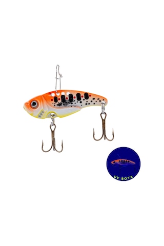 Vibrasyon Yem - Lrf/spin Jig - Fishack Vibrax - 7g 40mm - Fire Dot - Uv Boyalı