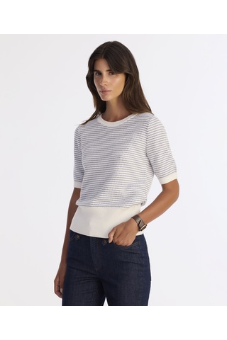 Yargıcı Regular Bisiklet Yaka Kısa Kol Kazak 25kktr2020x 037 Ekru