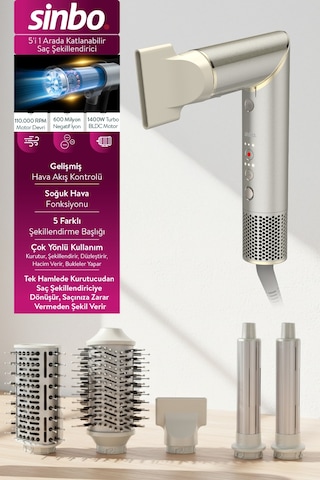 Sinbo Shd-1721 Saç Şekillendirme Cihazı - Şampanya Çok Renkli