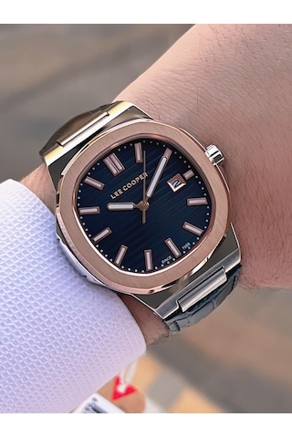 Lee Cooper Deri Kordon Takvimli Kadran 5 Atm Suya Dayanıklı 2 Yıl Garantili Erkek Kol Saati Elc.599 Gri