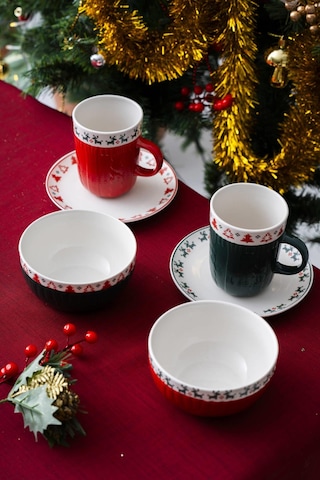 Acar Home Santa 2 Kişilik 6 Parça Kupa - Kase Seti