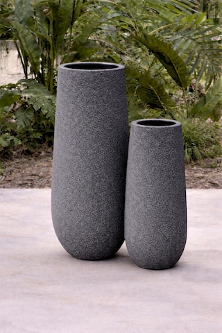 Fiberglas Ev Ve Bahçe Dekorasyonu Dikey Saksı Sakarya Modeli 25cmx70cm