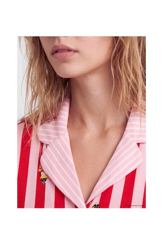 LC Waikiki Alıta Cıty Farkıyla Lcw Young Pembe Penye Desenli Uzun Kollu Kadın Pijama Takım Pembe - 929503390 Pembe
